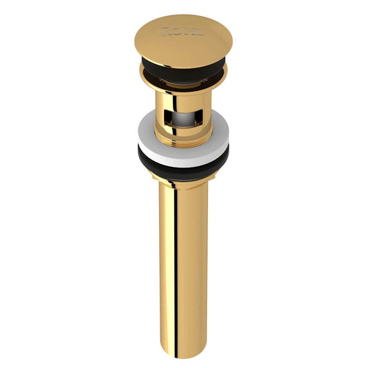 ROHL 5447IB Push Drain With Overflow In Italian Brass