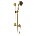 ROHL 1311IB Handshower Set With 22" Slide Bar and 3-Function Handshower In Italian Brass