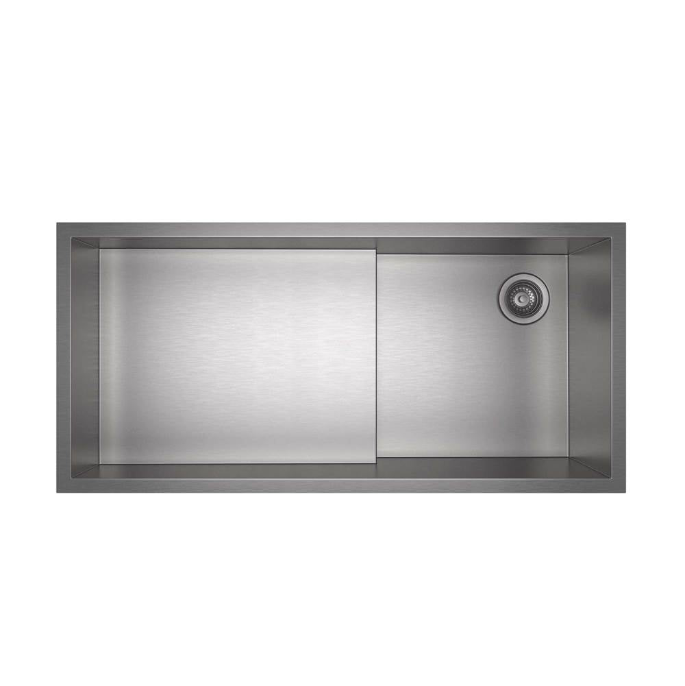 ROHL RUW3616SB Culinario 36" Stainless Steel Chef/Work Station Sink In Brushed Stainless Steel