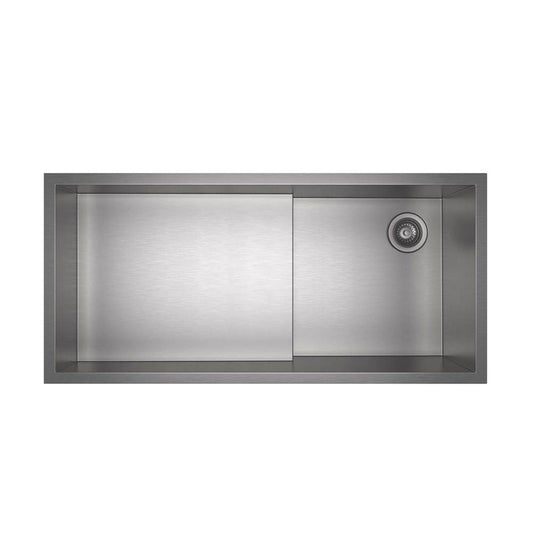 ROHL RUW3616SB Culinario 36" Stainless Steel Chef/Work Station Sink In Brushed Stainless Steel
