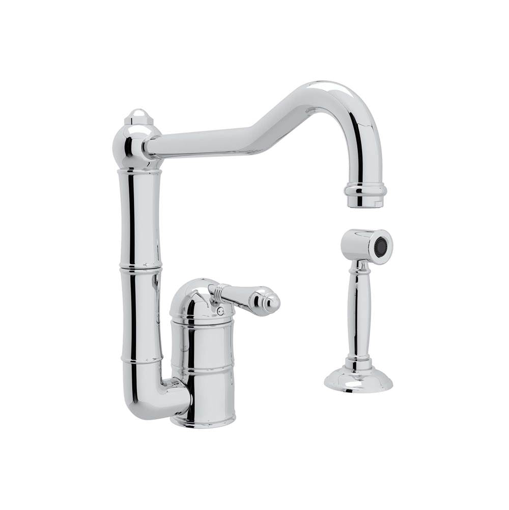 ROHL A3608LMWSAPC-2 Acqui Kitchen Faucet With Side Spray In Polished Chrome