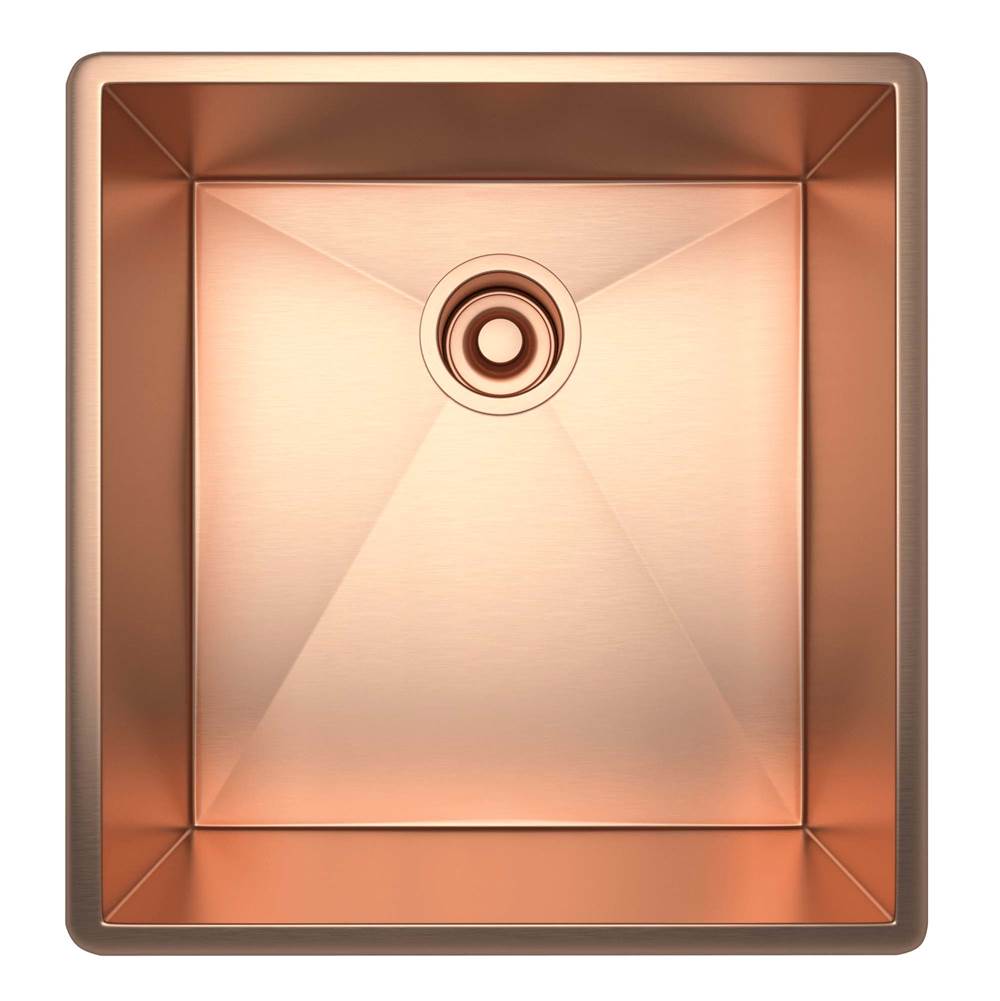 ROHL RSS1718SC Forze 17" Single Bowl Stainless Steel Kitchen Or Bar/Food Prep Sink In Stainless Copper