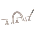 ROHL A2214LMSTN Lombardia 5-Hole Deck Mount Tub Filler With C-Spout In Satin Nickel