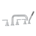ROHL A2224LMAPC Lombardia 5-Hole Deck Mount Tub Filler With U-Spout In Polished Chrome