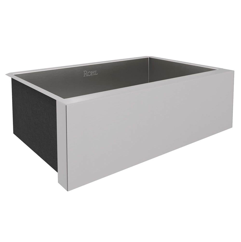 ROHL RSA3018SB Proscenio 30" Single Bowl Apron Front Stainless Steel Kitchen Sink In Brushed Stainless Steel