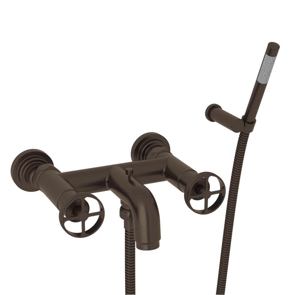 ROHL A3302IWTCB Campo Exposed Wall Mount Tub Filler In Tuscan Brass