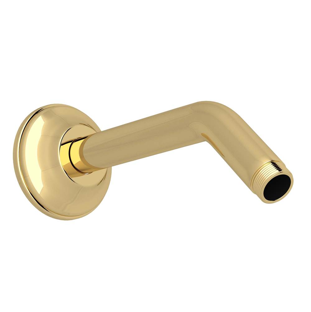 ROHL 1440/6ULB 7" Reach Wall Mount Shower Arm In Unlacquered Brass