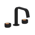 ROHL EC09D3IWMBG Eclissi Widespread Lavatory Faucet With U-Spout In Matte Black/Satin Gold