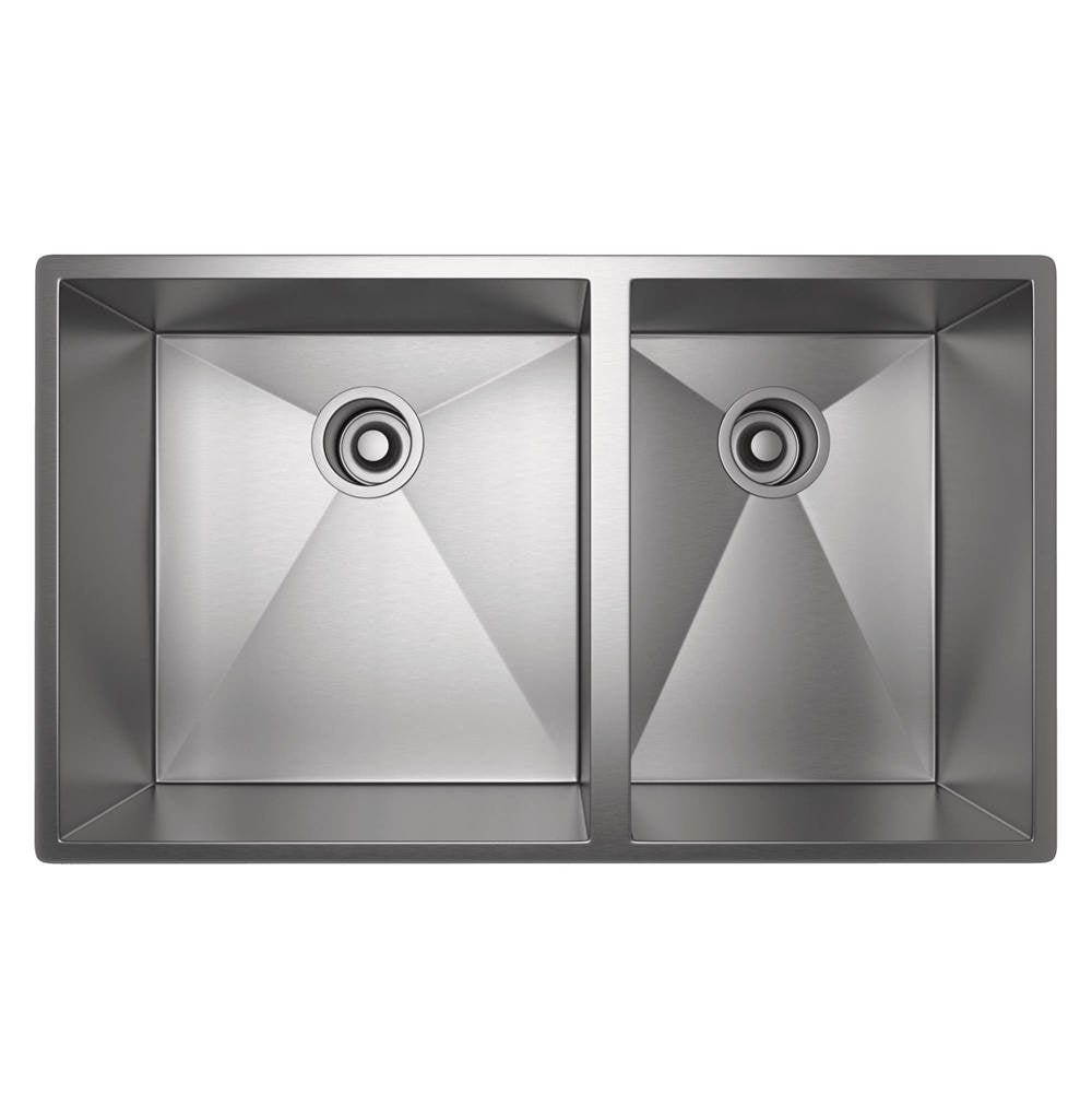 ROHL RSS3118SB Forze 31" Double Bowl Stainless Steel Kitchen Sink In Brushed Stainless Steel