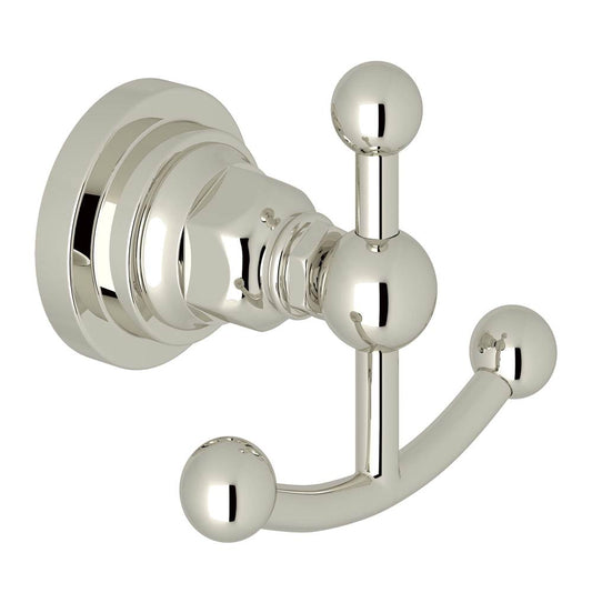 ROHL A1481LIPN San Giovanni Double Robe Hook In Polished Nickel