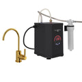 ROHL GKIT7545LMULB-2 Lux Hot Water Dispenser, Tank And Filter Kit In Unlacquered Brass