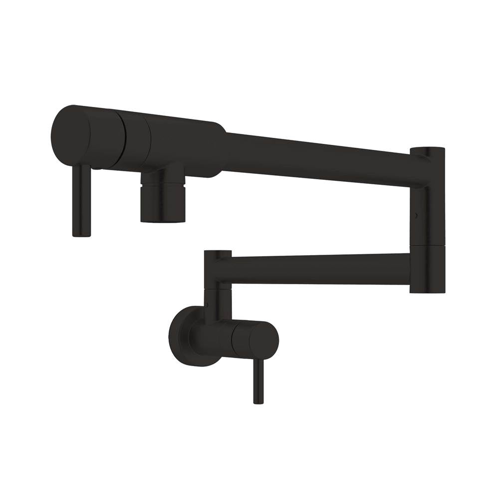 ROHL QL66L-MB-2 Modern Pot Filler In Matte Black