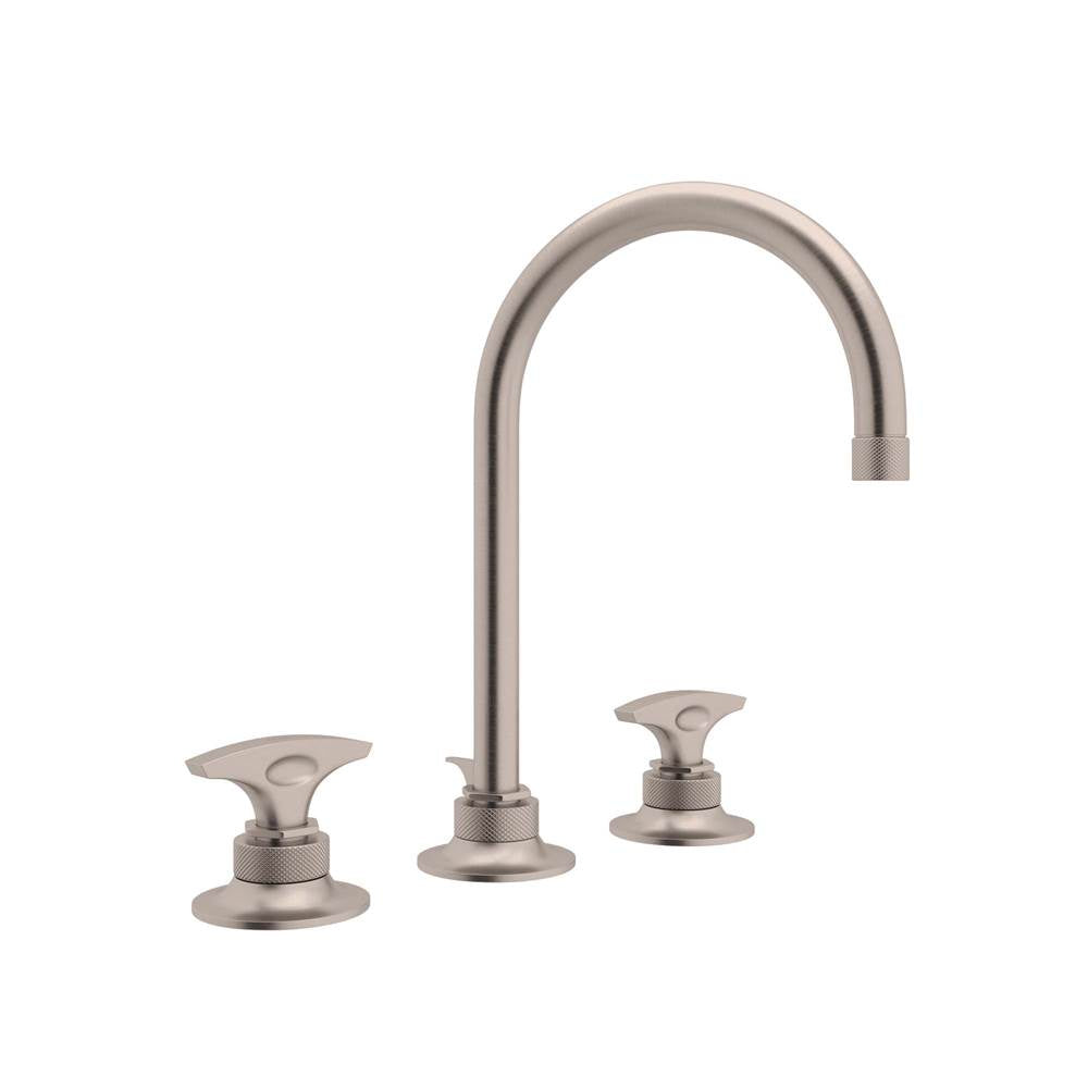 ROHL MB2019DMSTN-2 Graceline Widespread Lavatory Faucet With C-Spout In Satin Nickel
