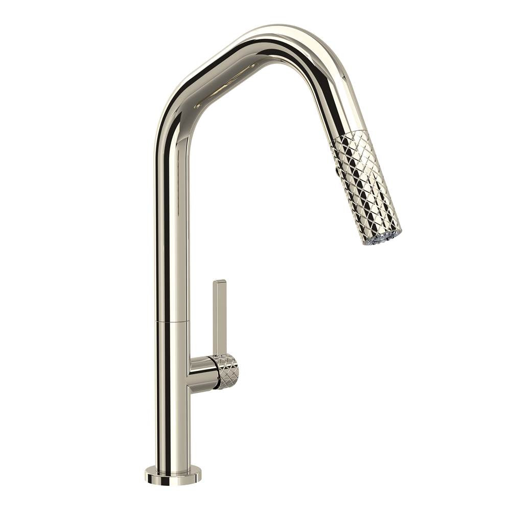 ROHL TE56D1LMPN Tenerife Pull-Down Kitchen Faucet With U-Spout In Polished Nickel