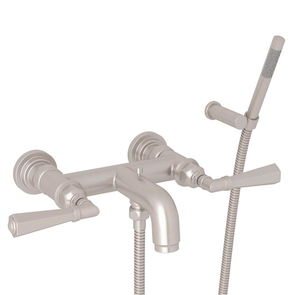 ROHL A2302LMSTN San Giovanni Exposed Wall Mount Tub Filler In Satin Nickel