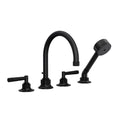 ROHL MB06D4LMMB Graceline 4-Hole Deck Mount Tub Filler In Matte Black