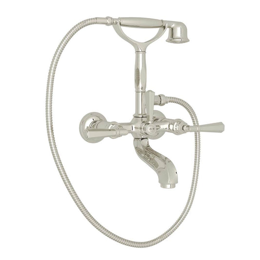 ROHL A1901LMPN Palladian Exposed Wall Mount Tub Filler In Polished Nickel