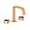 ROHL EC09D3IWSGB Eclissi Widespread Lavatory Faucet With U-Spout In Satin Gold/Matte Black