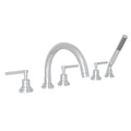 ROHL A2214LMAPC Lombardia 5-Hole Deck Mount Tub Filler With C-Spout In Polished Chrome
