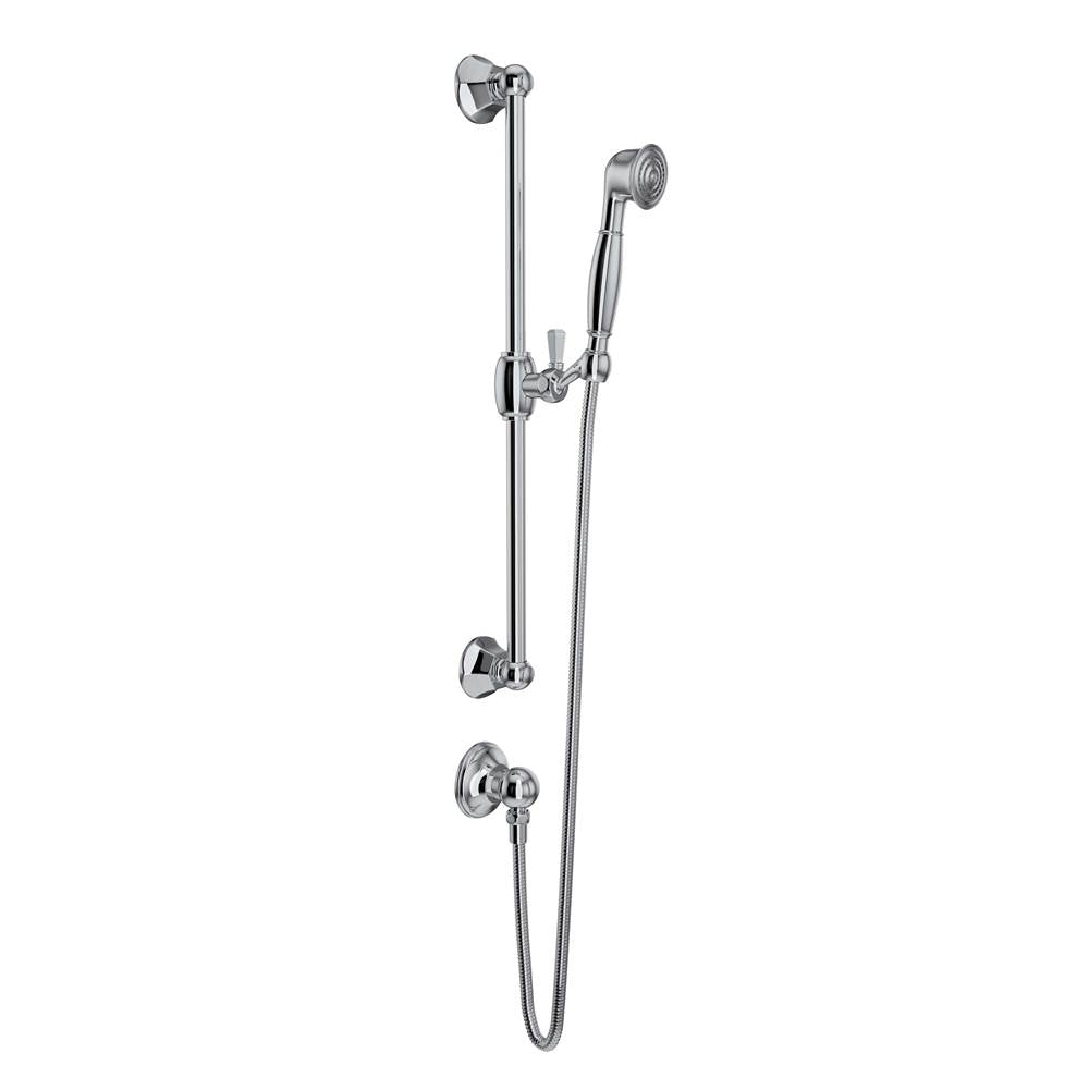 ROHL 1330APC Handshower Set With 24" Slide Bar and Single Function Handshower In Polished Chrome