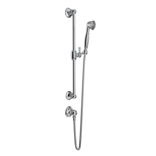 ROHL 1330APC Handshower Set With 24" Slide Bar and Single Function Handshower In Polished Chrome