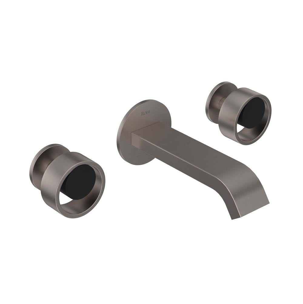 ROHL EC09W3IWSNB Eclissi Wall Mount Lavatory Faucet With U-Spout In Satin Nickel/Matte Black