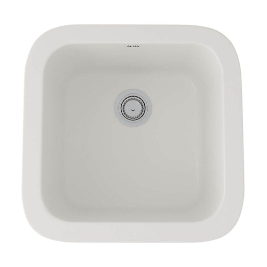 ROHL 5927-68 Allia 18" Fireclay Single Bowl Bar/Food Prep Kitchen Sink In Pergame