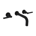 ROHL A2207LMMBTO-2 Lombardia Wall Mount Lavatory Faucet In Matte Black