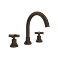 ROHL A2228XMTCB-2 Lombardia Widespread Lavatory Faucet With C-Spout In Tuscan Brass