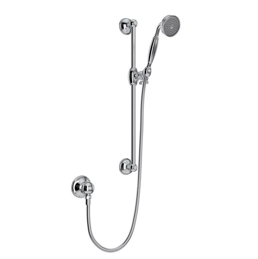 ROHL 1301EAPC Handshower Set With 22" Slide Bar and Single Function Handshower In Polished Chrome