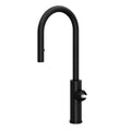 ROHL EC65D1MB Eclissi Pull-Down Bar/Food Prep Kitchen Faucet With C-Spout - Less Handle In Matte Black