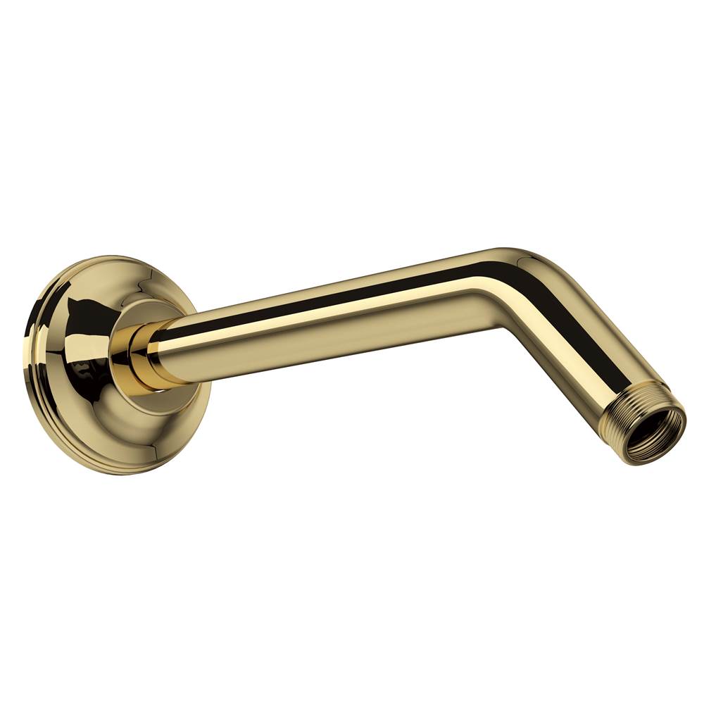 ROHL 1440/8ULB 9" Reach Wall Mount Shower Arm In Unlacquered Brass