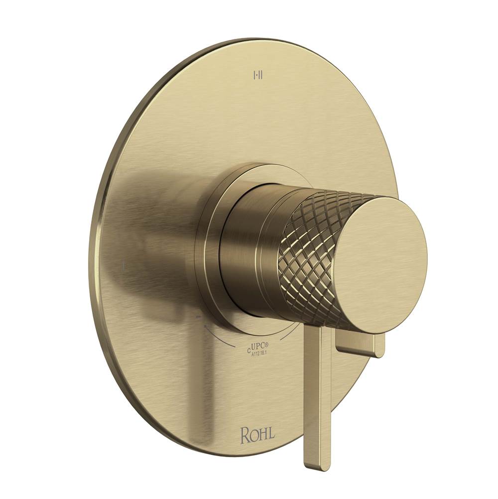 ROHL TTE23W1LMAG Tenerife 1/2" Therm & Pressure Balance Trim with 3 Functions (Shared) In Antique Gold