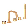 ROHL EC05D5IWSGN Eclissi 5-Hole Deck Mount Tub Filler With U-Spout In Satin Gold/Satin Nickel