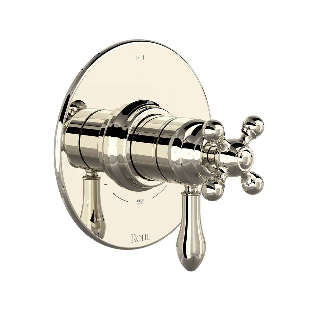 ROHL TAC23W1LMPN Arcana 1/2" Therm & Pressure Balance Trim with 3 Functions (Shared) In Polished Nickel