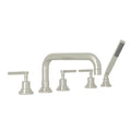 ROHL A2224LMPN Lombardia 5-Hole Deck Mount Tub Filler With U-Spout In Polished Nickel
