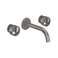 ROHL EC08W3IWSNC Eclissi Wall Mount Lavatory Faucet With C-Spout In Satin Nickel/Polished Chrome