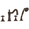 ROHL A1404XMTCB Acqui 4-Hole Deck Mount Tub Filler In Tuscan Brass