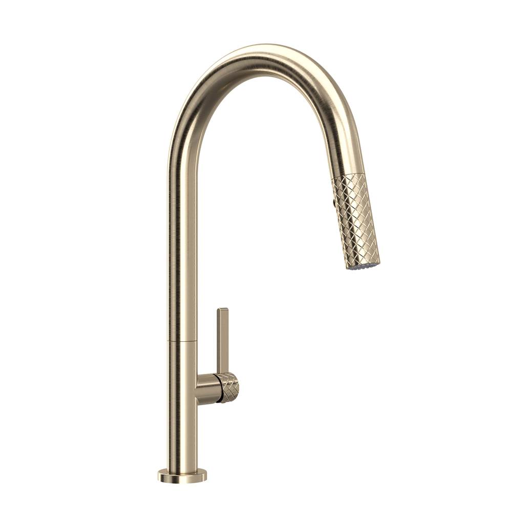 ROHL TE55D1LMSTN Tenerife Pull-Down Kitchen Faucet With C-Spout In Satin Nickel