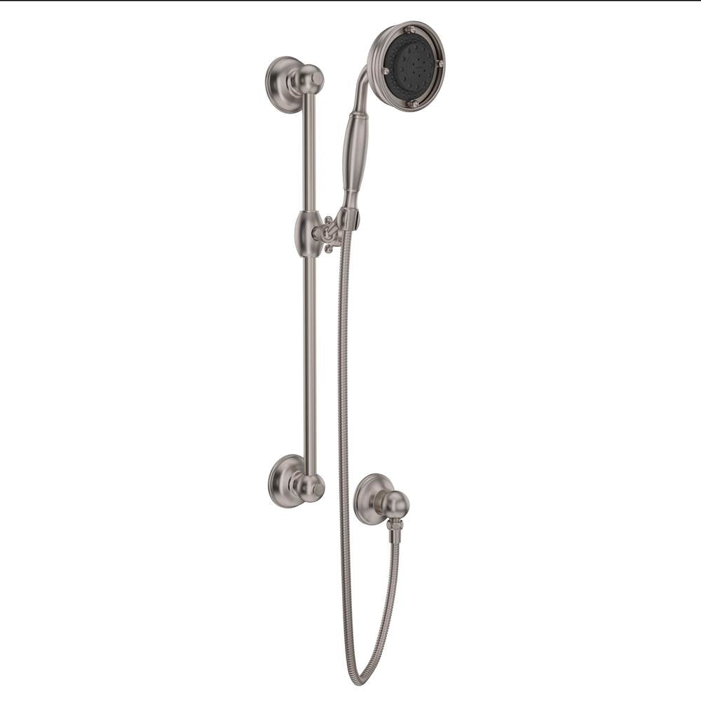 ROHL 1311STN Handshower Set With 22" Slide Bar and 3-Function Handshower In Satin Nickel