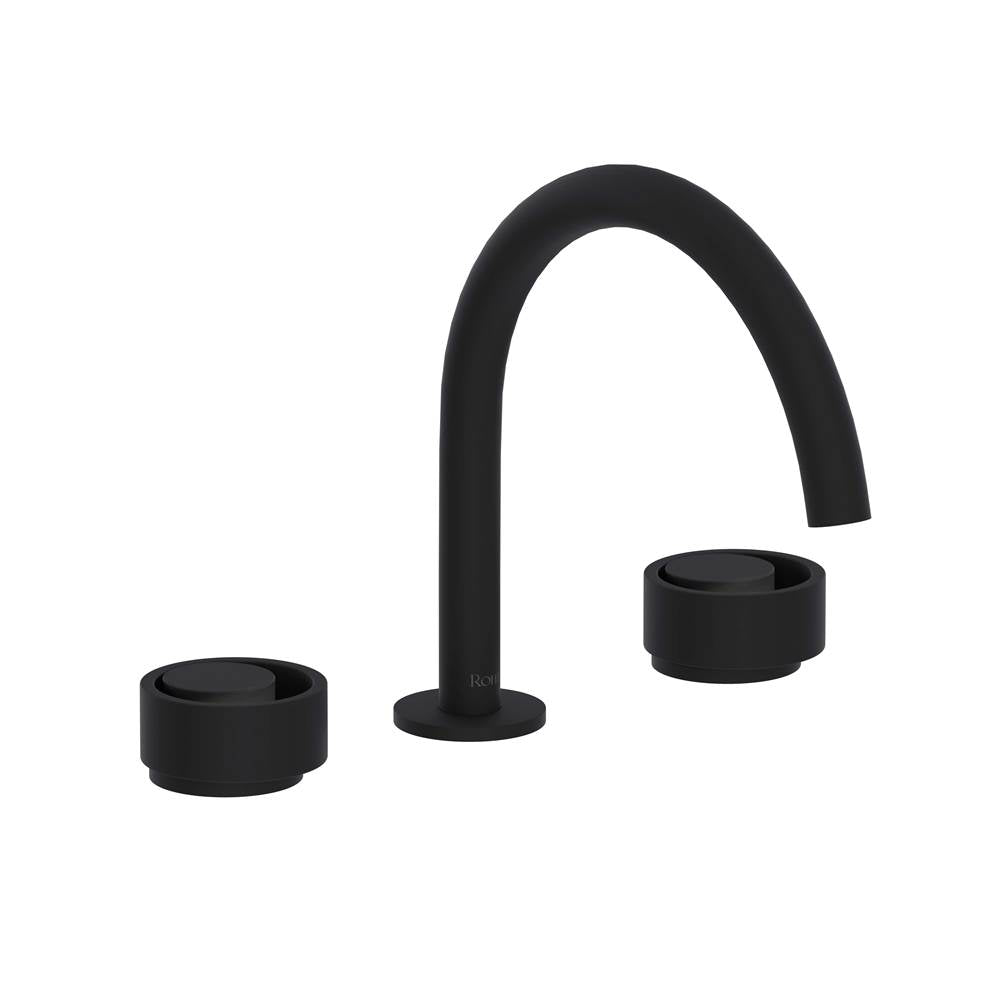 ROHL EC08D3IWMB Eclissi Widespread Lavatory Faucet With C-Spout In Matte Black