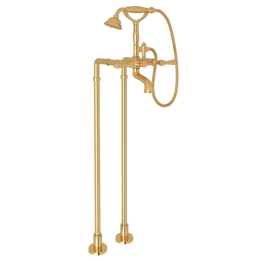 ROHL AKIT1401NLMIB Floor Mount Tub Filler In Italian Brass
