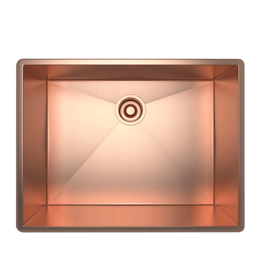 ROHL RSS2418SC Forze 24" Single Bowl Stainless Steel Kitchen Sink In Stainless Copper