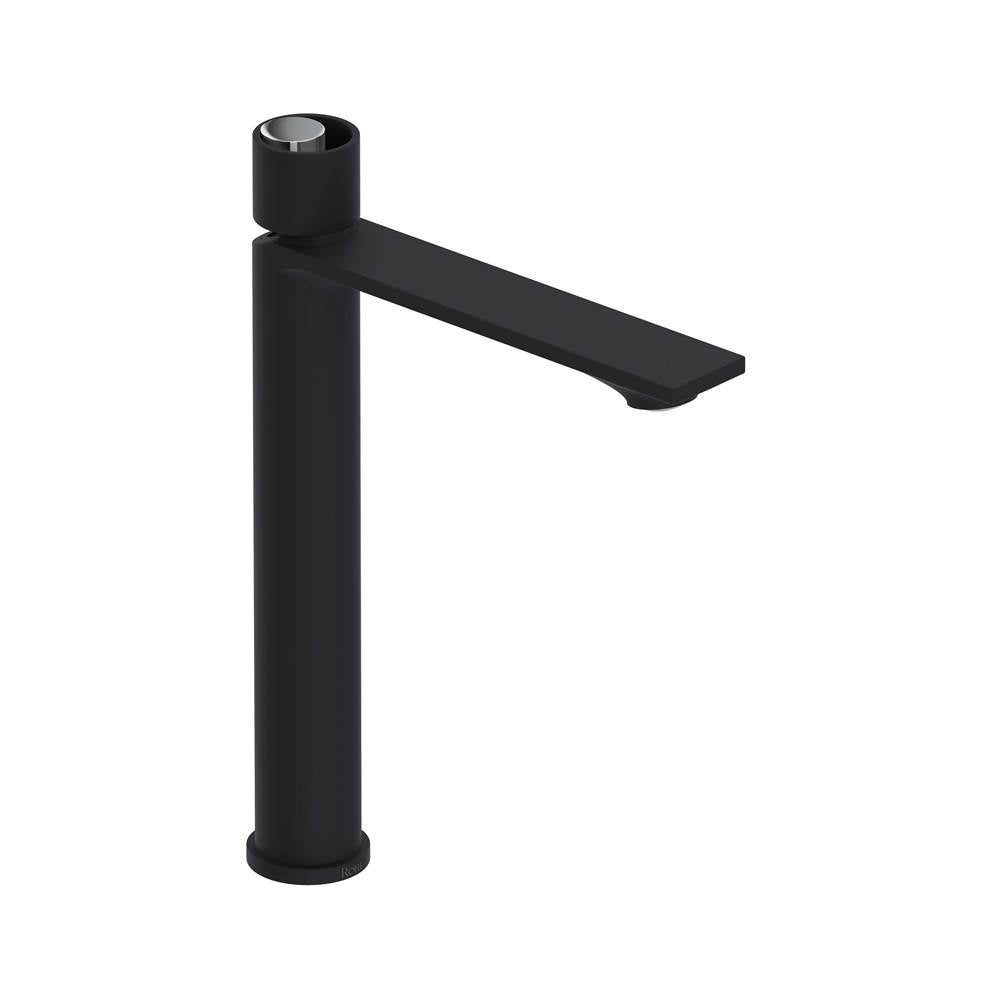 ROHL EC02D1IWMBC Eclissi Single Handle Tall Lavatory Faucet In Matte Black/Polished Chrome