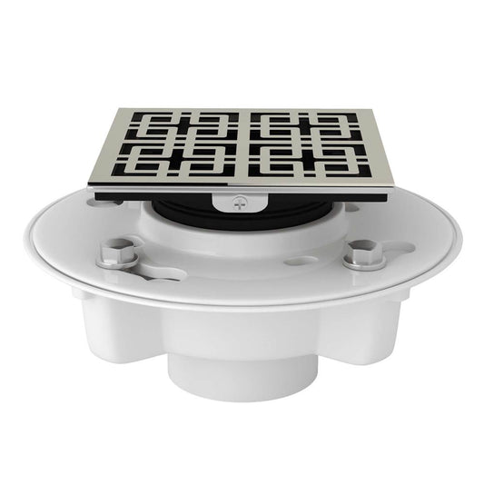 ROHL SDPVC2/3-3142PN PVC 2" X 3" Drain Kit With 3142 Weave Decorative Cover In Polished Nickel