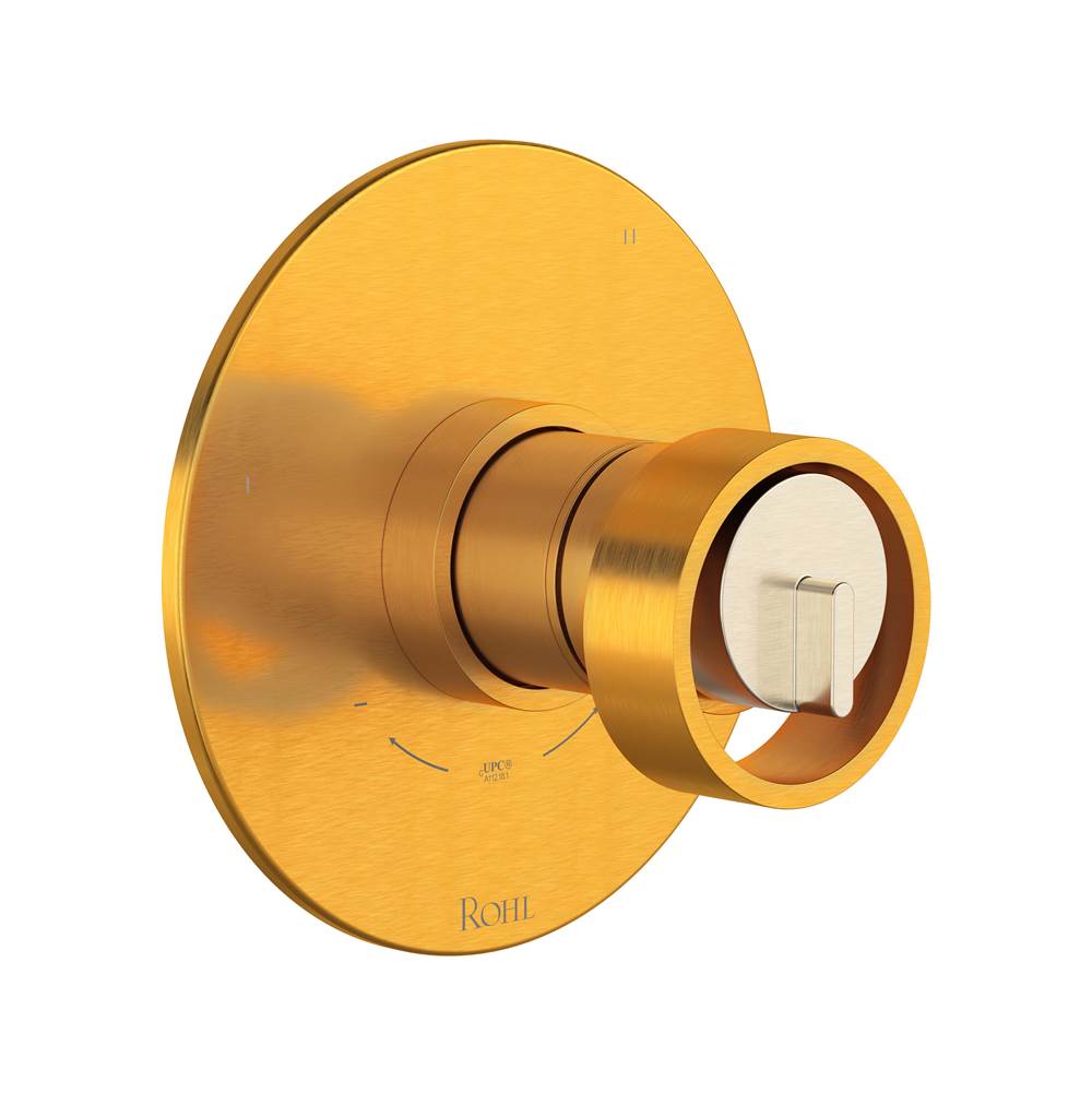 ROHL TEC47W1IWSGN Eclissi 1/2" Therm & Pressure Balance Trim with 3 Functions (No Share) In Satin Gold/Satin Nickel