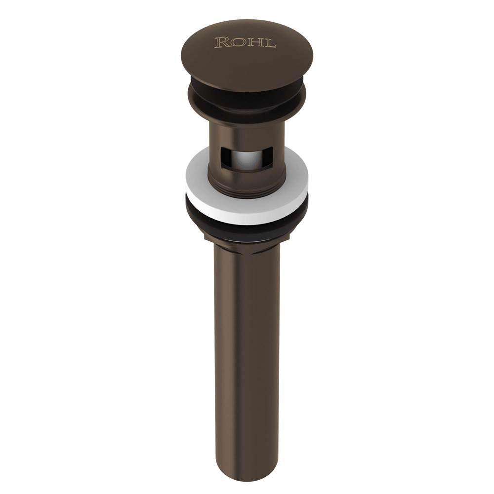 ROHL 5447TCB Push Drain With Overflow In Tuscan Brass