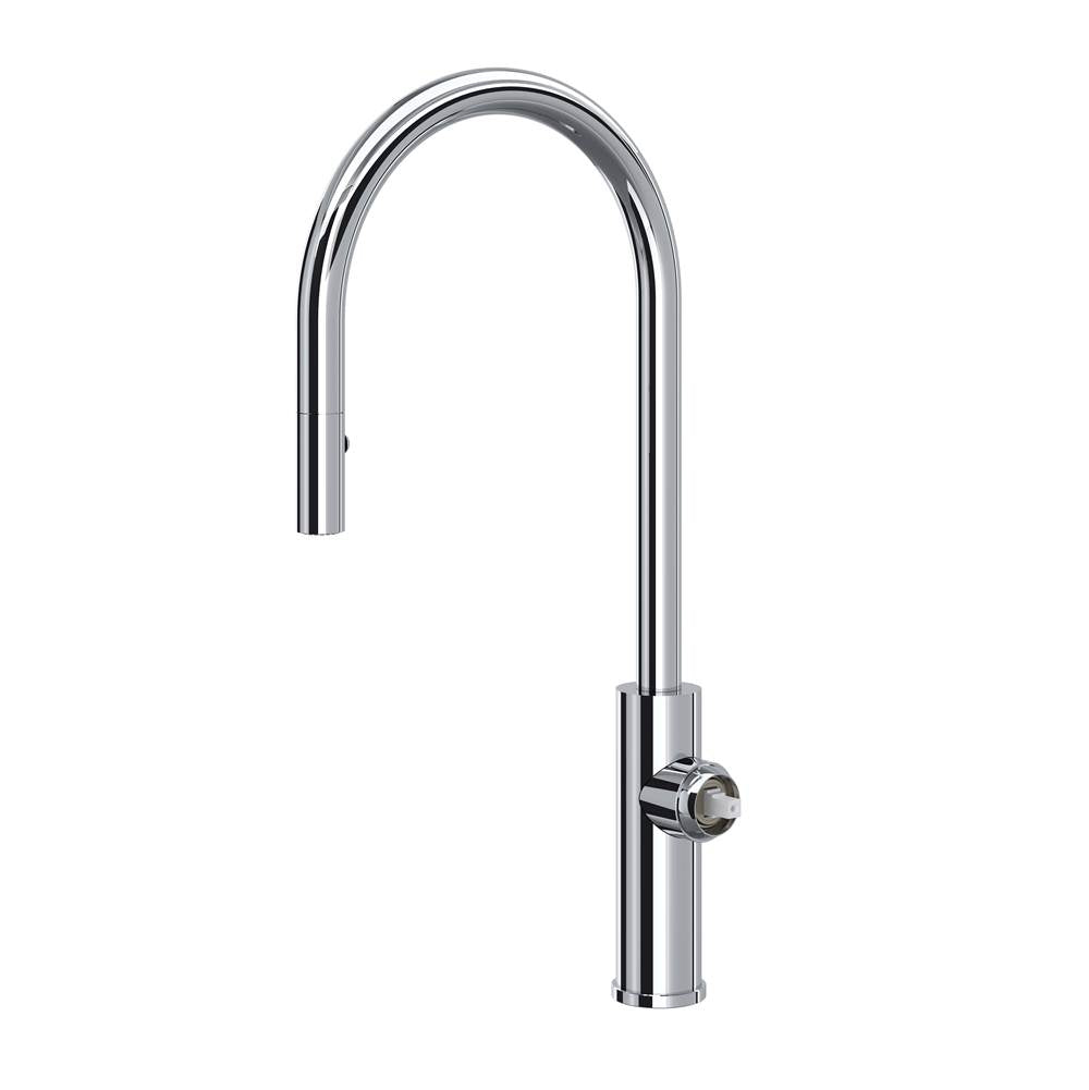 ROHL EC55D1APC Eclissi Pull-Down Kitchen Faucet With C-Spout - Less Handle In Polished Chrome