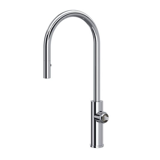 ROHL EC55D1APC Eclissi Pull-Down Kitchen Faucet With C-Spout - Less Handle In Polished Chrome