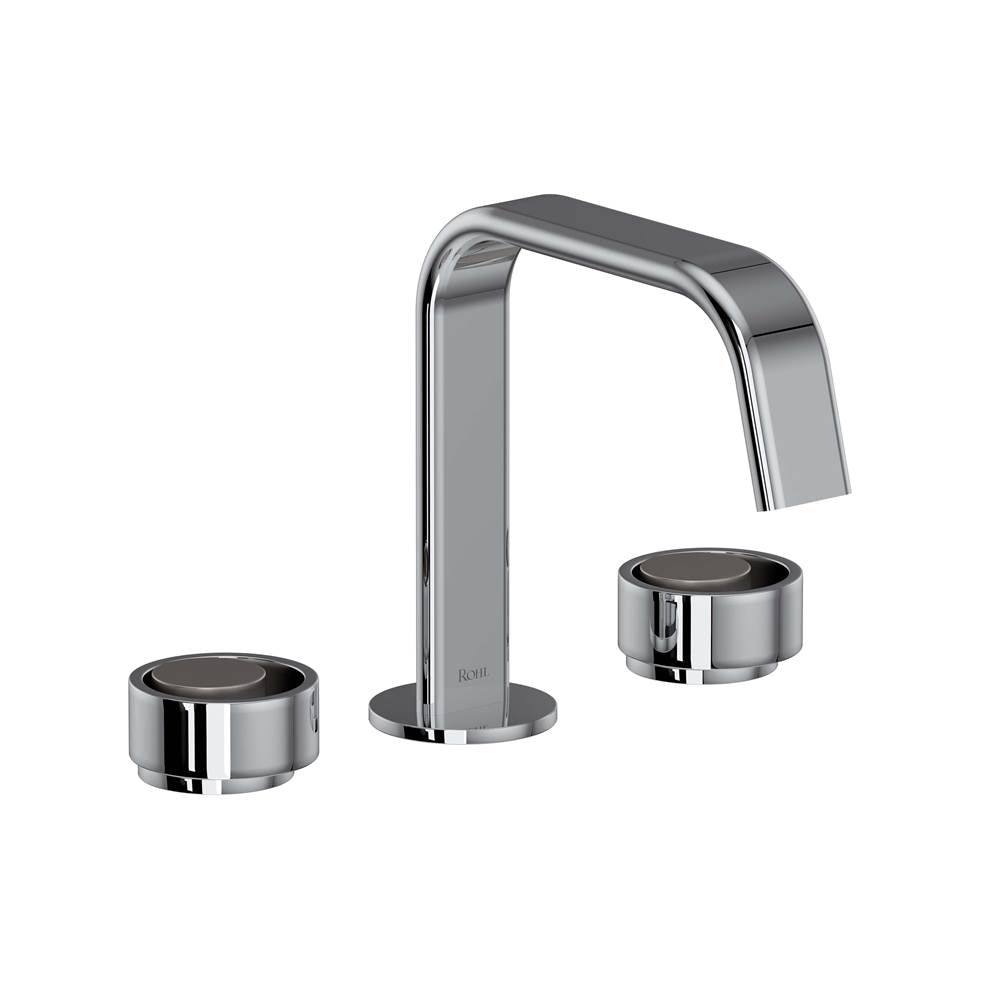 ROHL EC09D3IWPCN Eclissi Widespread Lavatory Faucet With U-Spout In Polished Chrome/Satin Nickel